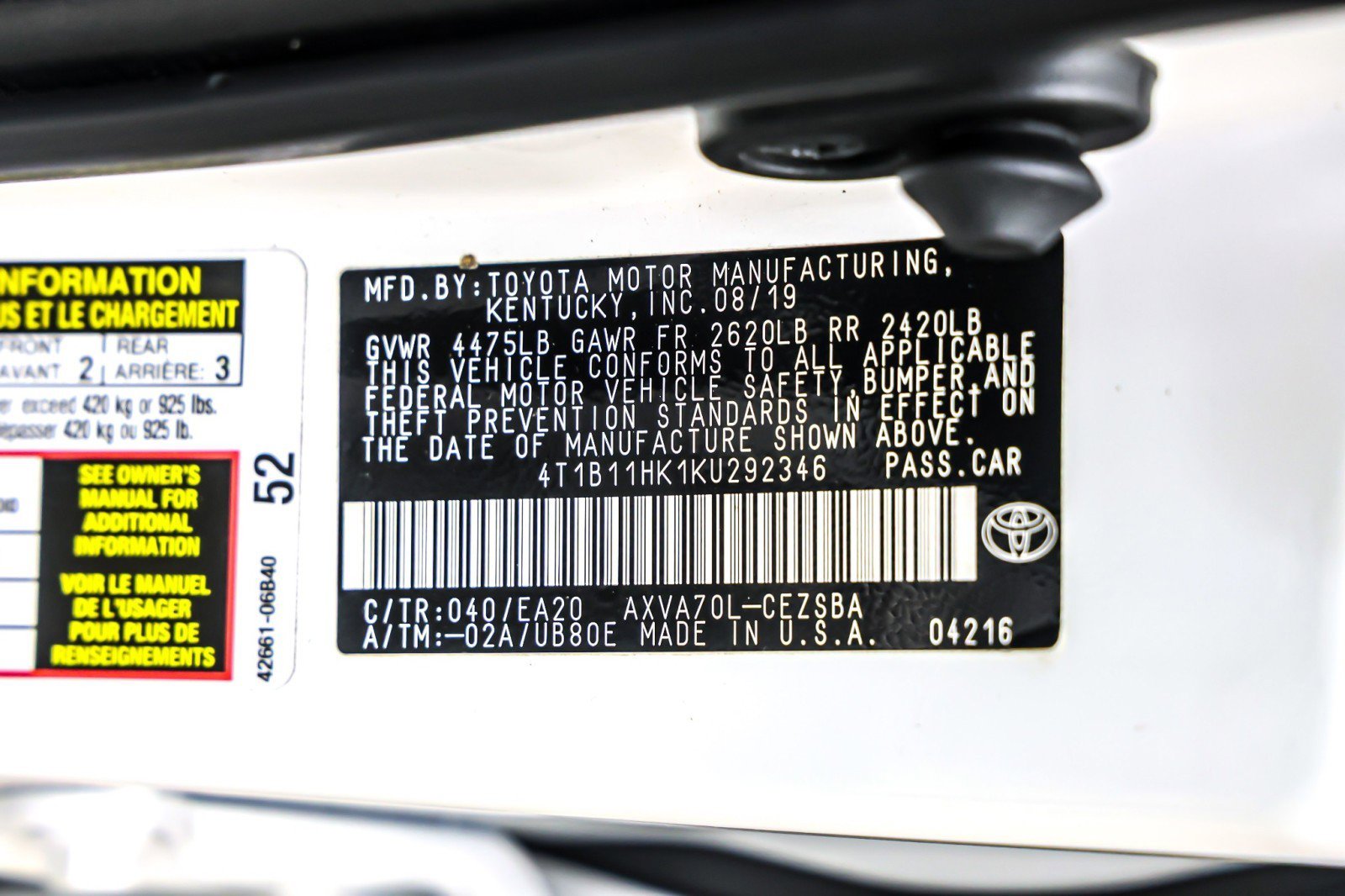 Used 2019 Toyota Camry SE image 25