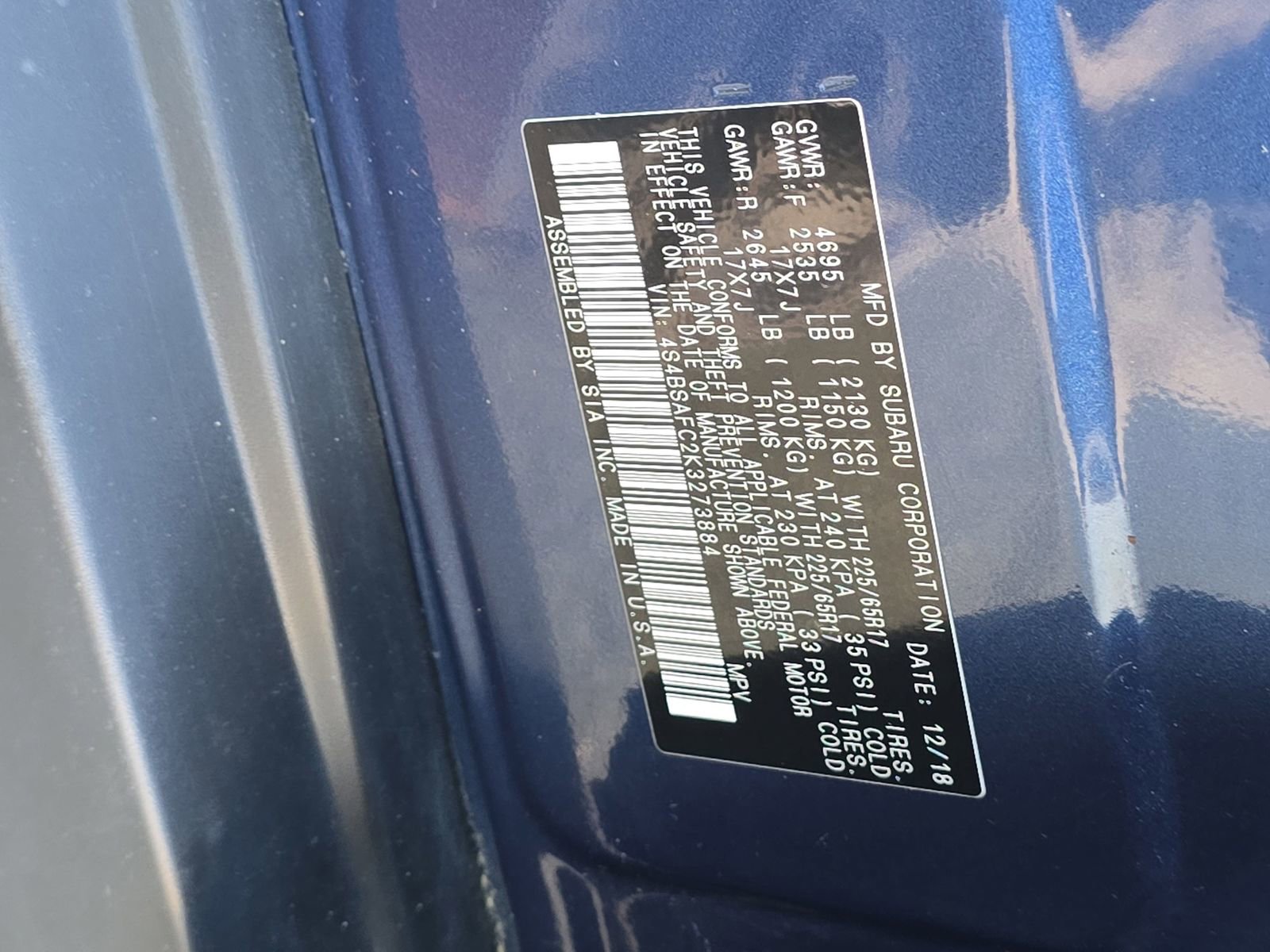 Used 2019 Subaru Outback 2.5i Premium image 39