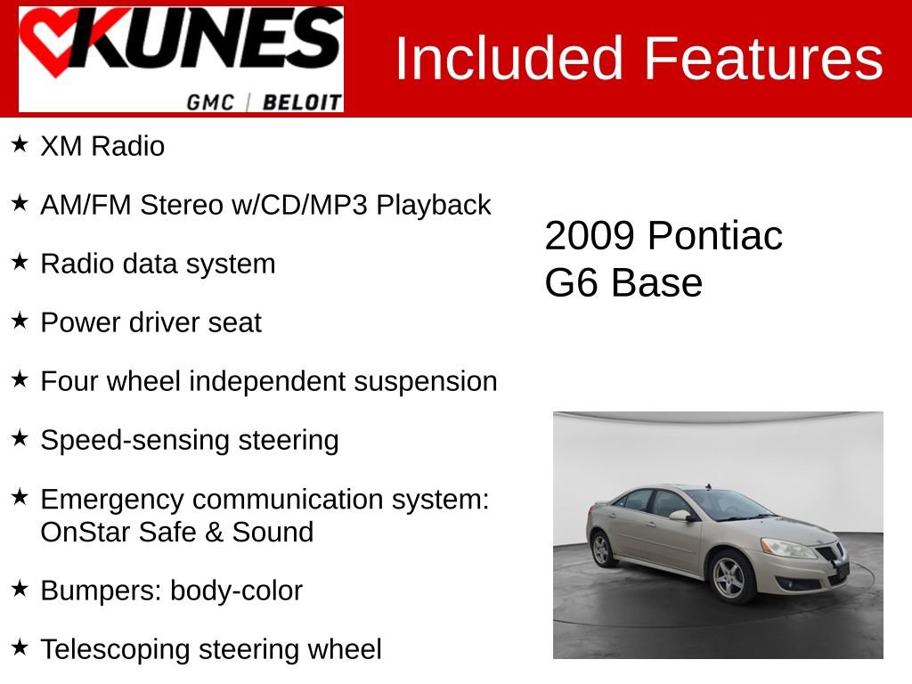 Used 2009 Pontiac G6 Sedan w/ Sport Package 2 FWD image 2