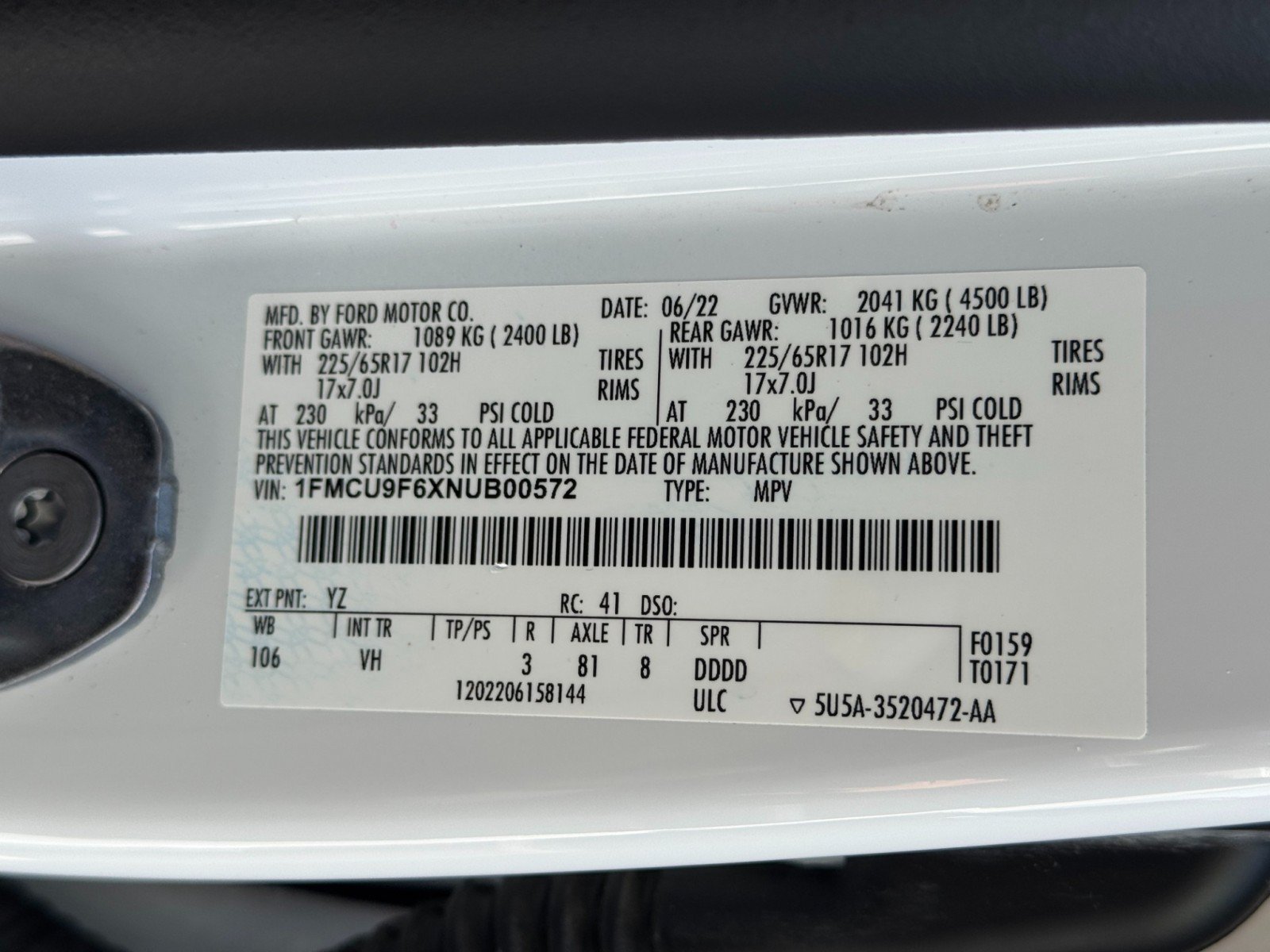 Used 2022 Ford Escape S AWD/4WD image 39