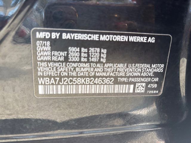Used 2019 BMW 740e xDrive w/ Executive Package AWD/4WD image 73