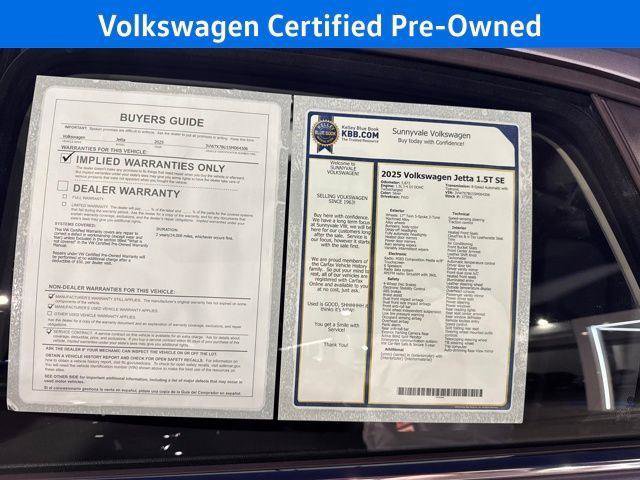 Used 2025 Volkswagen Jetta SE w/ Sunroof Package FWD image 35