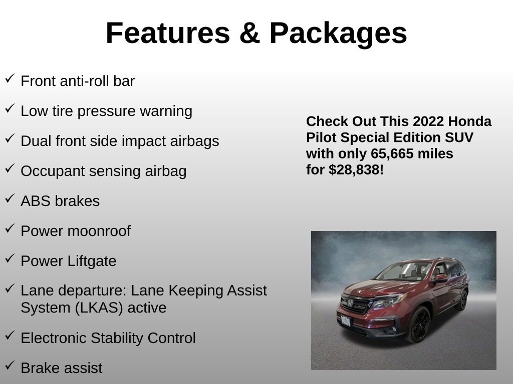 Certified 2022 Honda Pilot Special Edition image 16