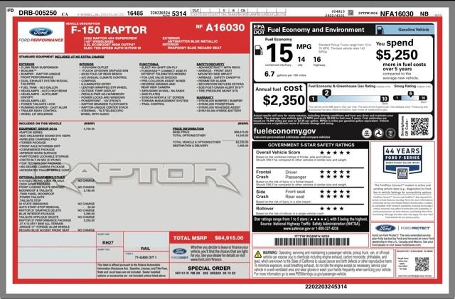 Used 2022 Ford F150 Raptor w/ Raptor 37 Performance Package image 32