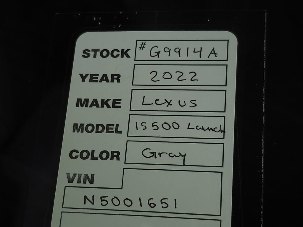 Used 2022 Lexus IS 500 RWD image 37