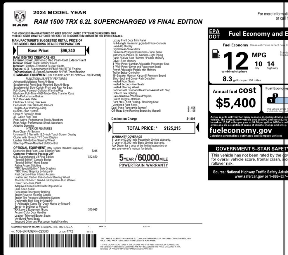 Used 2024 RAM 1500 TRX image 3