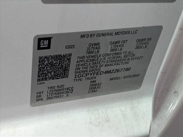 Used 2021 Chevrolet Silverado 1500 LT Trail Boss w/ Convenience Package II AWD/4WD image 14