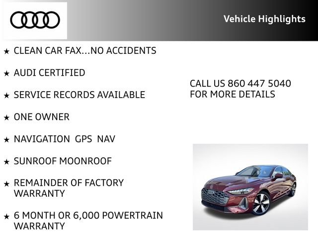 Certified 2025 Audi A5 2.0T Premium Plus w/ Premium Plus AWD/4WD image 10