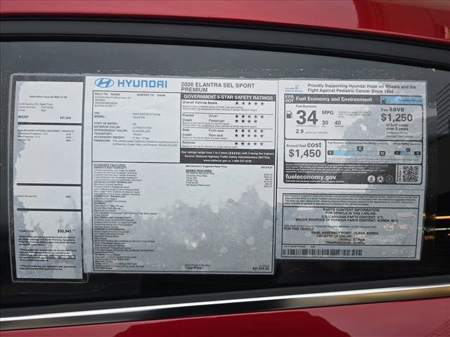 New 2026 Hyundai Elantra SEL Sport Premium image 18