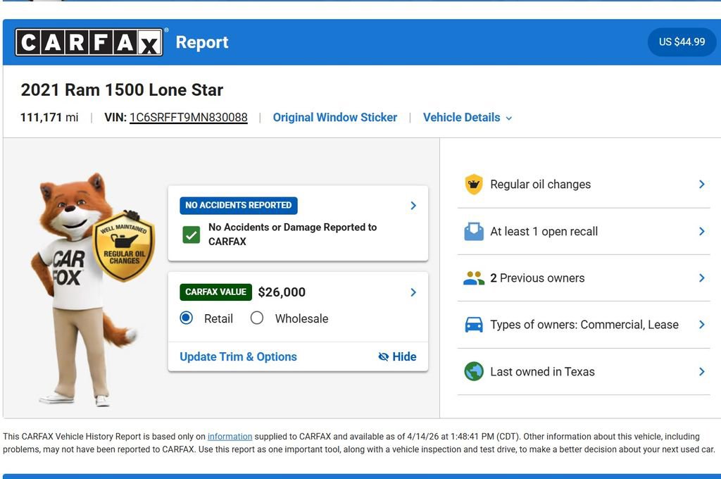 Used 2021 RAM 1500 Lone Star image 10