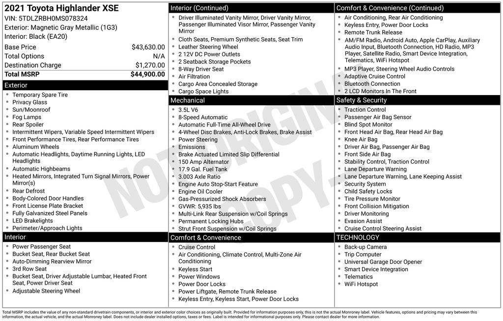 Used 2021 Toyota Highlander XSE image 5