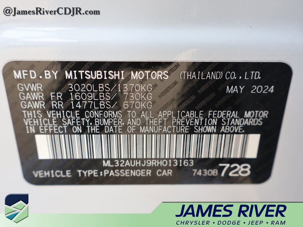 Used 2024 Mitsubishi Mirage ES FWD image 37