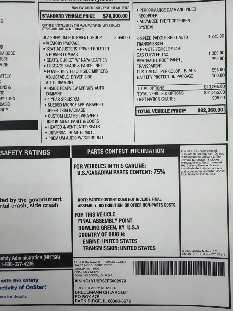 Used 2015 Chevrolet Corvette Z06 w/ 3LZ Preferred Equipment Group RWD image 25