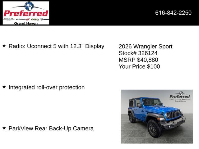 New 2026 Jeep Wrangler Sport AWD/4WD image 6