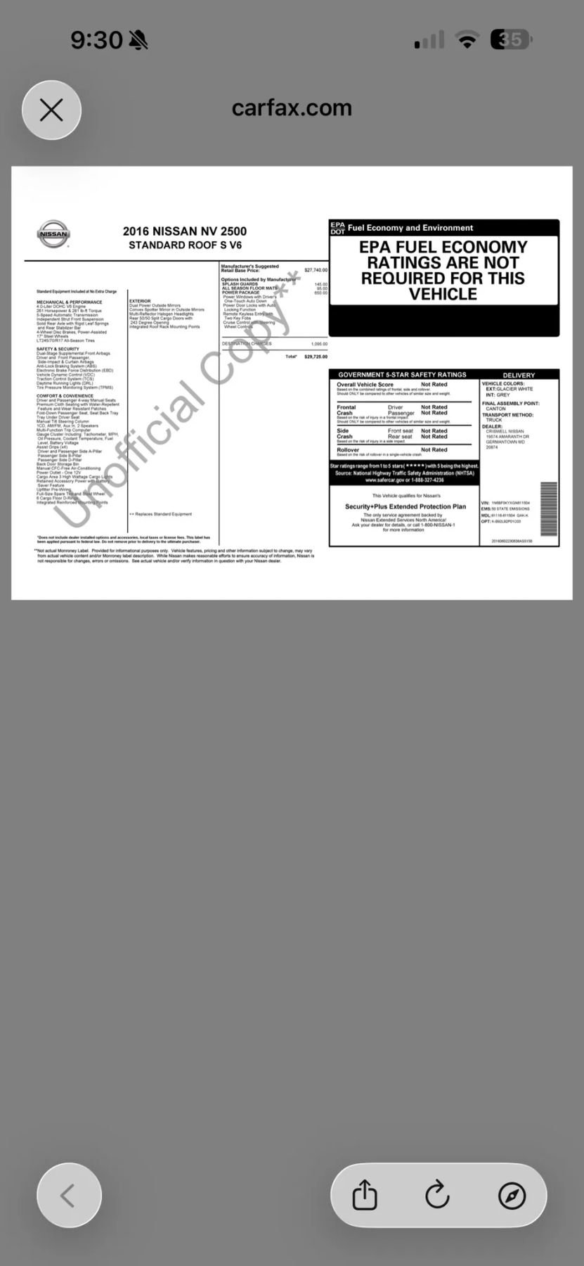 Used 2016 Nissan NV 2500 S w/ Power Package RWD image 21