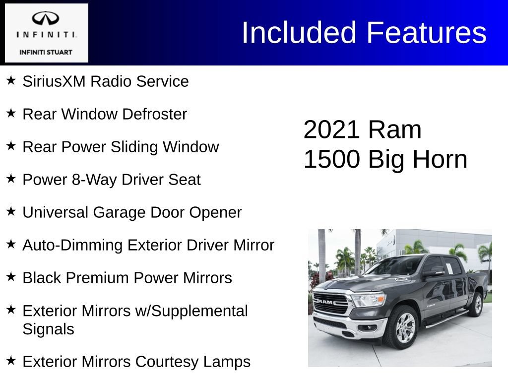 Used 2021 RAM 1500 Big Horn RWD image 3