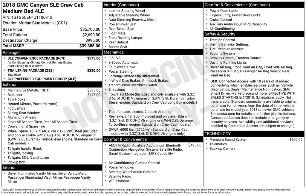 Used 2018 GMC Canyon SLE w/ SLE Convenience Package image 13