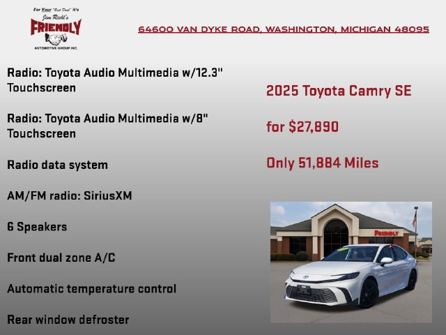 Used 2025 Toyota Camry SE FWD image 5