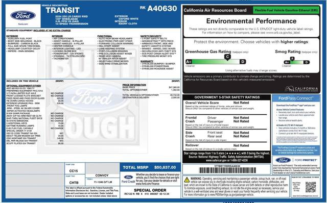 Used 2024 Ford Transit 250 Low Roof w/ Exterior Upgrade Package RWD image 4