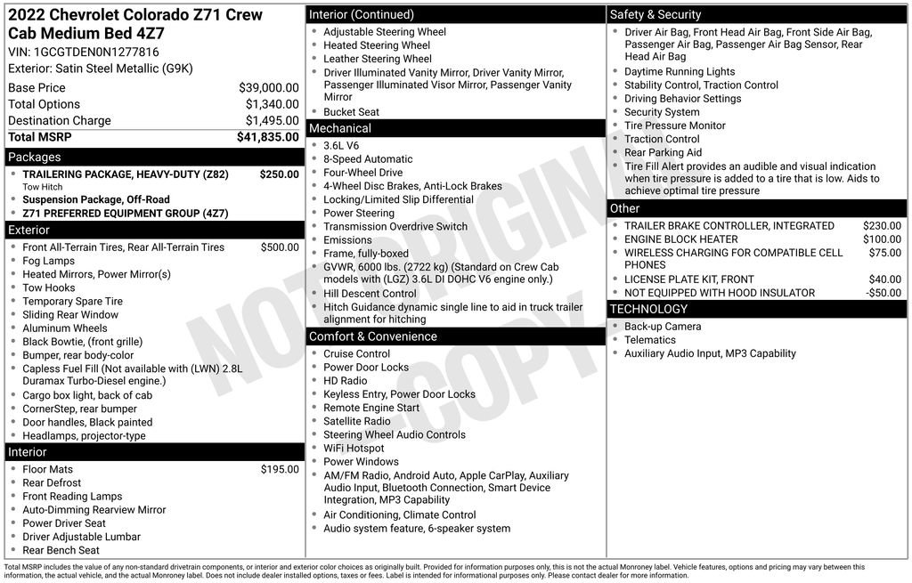 Used 2022 Chevrolet Colorado Z71 image 42