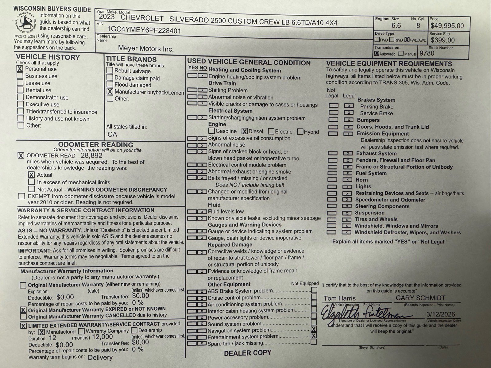 Used 2023 Chevrolet Silverado 2500 Custom w/ Custom Value Package image 25