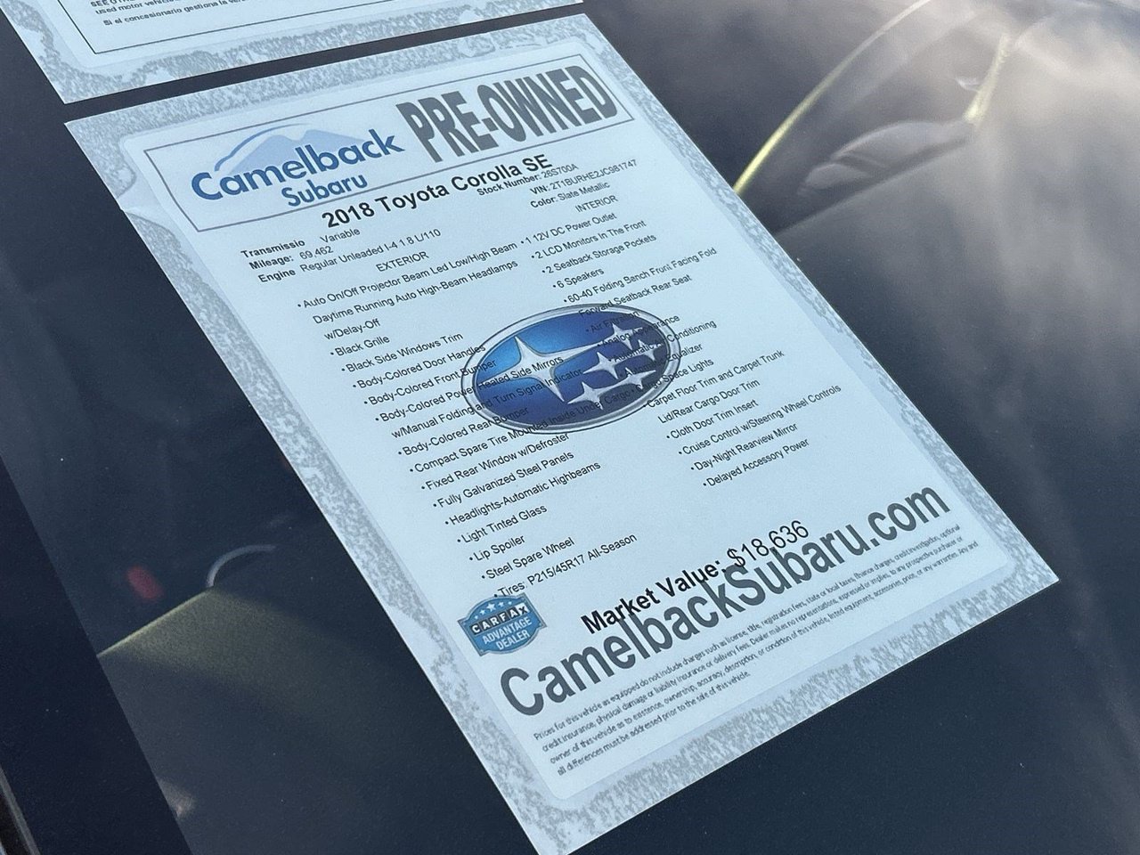 Used 2018 Toyota Corolla SE FWD image 6