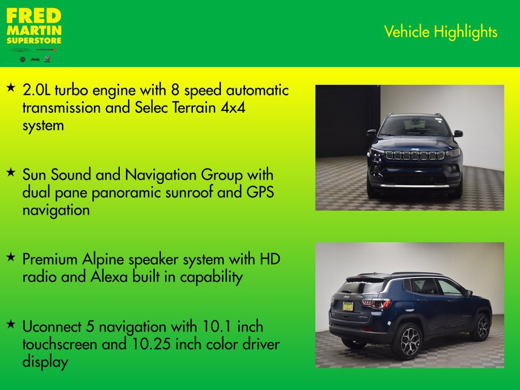 New 2026 Jeep Compass Limited w/ Sun, Sound & Navigation Group AWD/4WD image 8