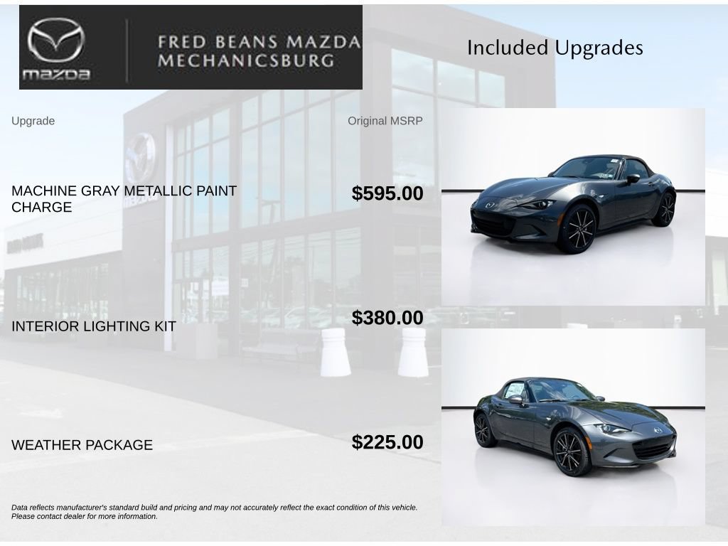 New 2025 MAZDA MX-5 Miata Grand Touring w/ Weather Package RWD image 6