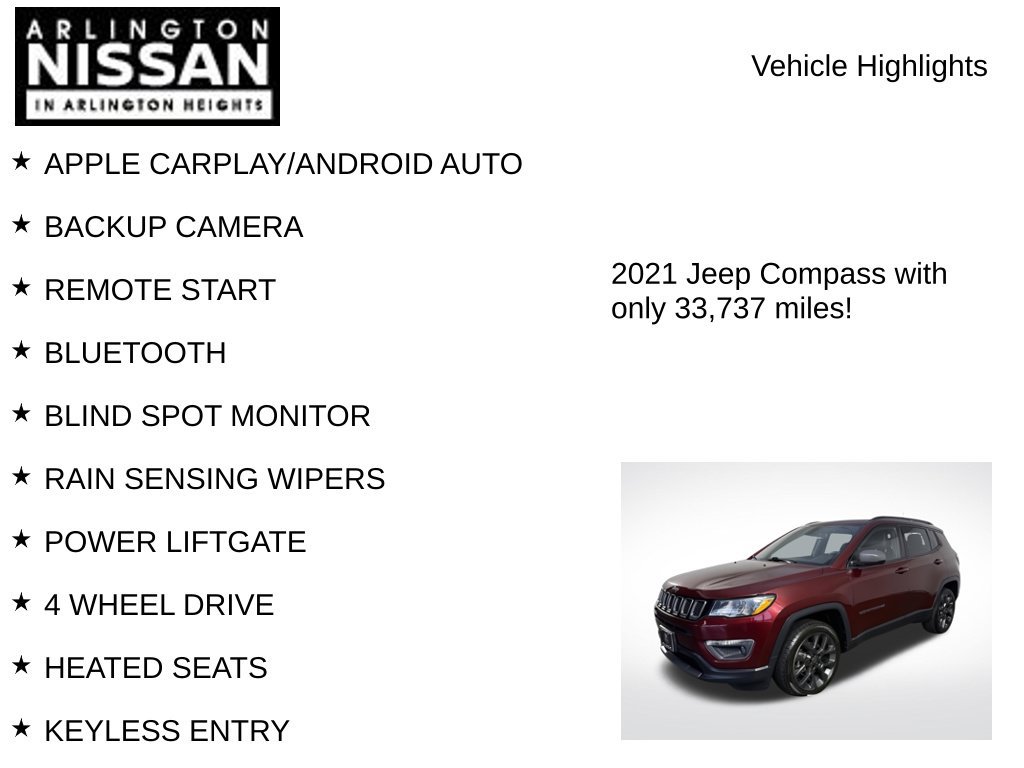 Used 2021 Jeep Compass Latitude w/ Sun and Sound Group AWD/4WD image 8