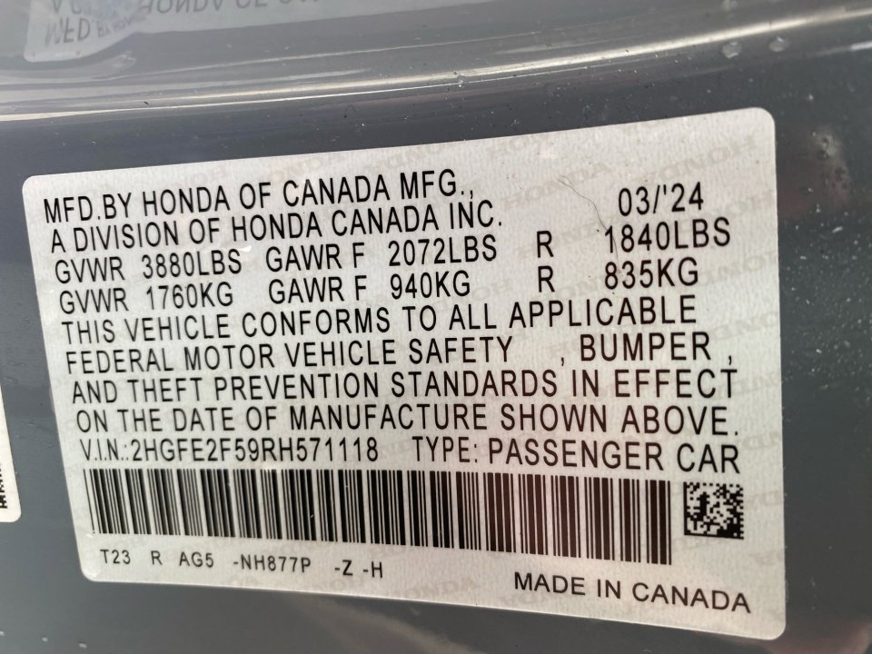 Certified 2024 Honda Civic Sport image 39