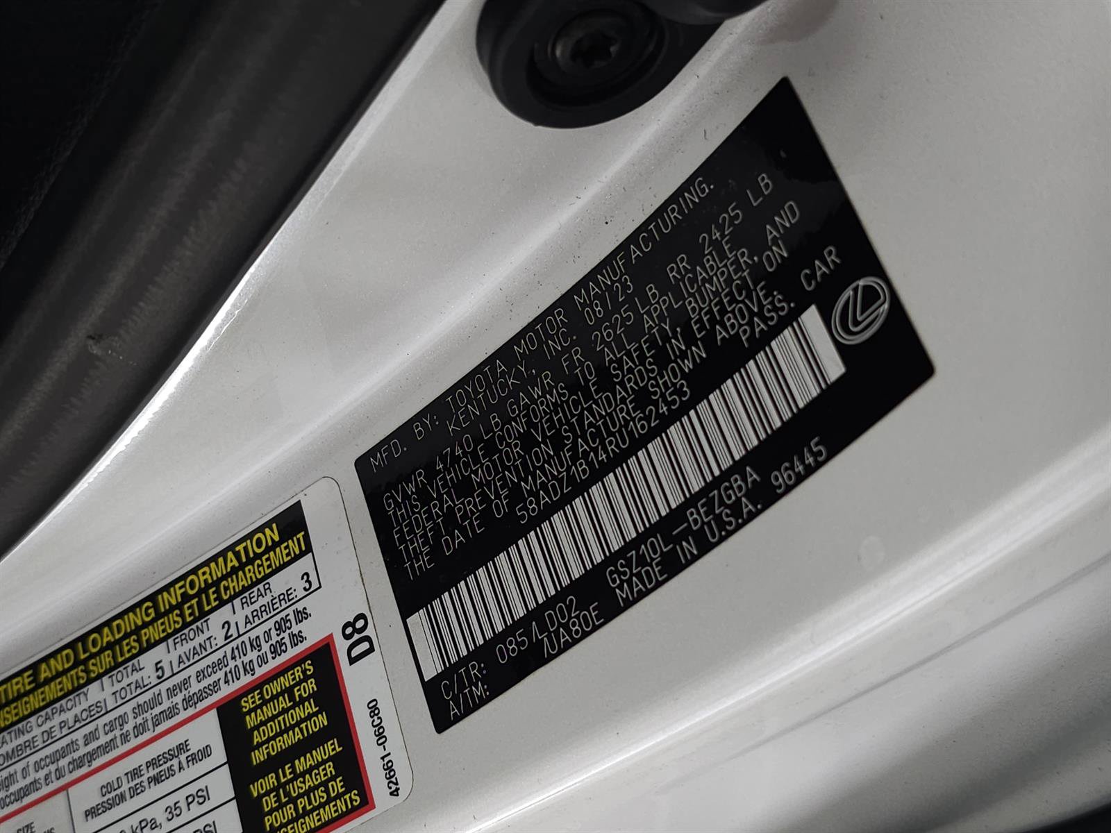 Certified 2024 Lexus ES 350 w/ Premium Package FWD image 32