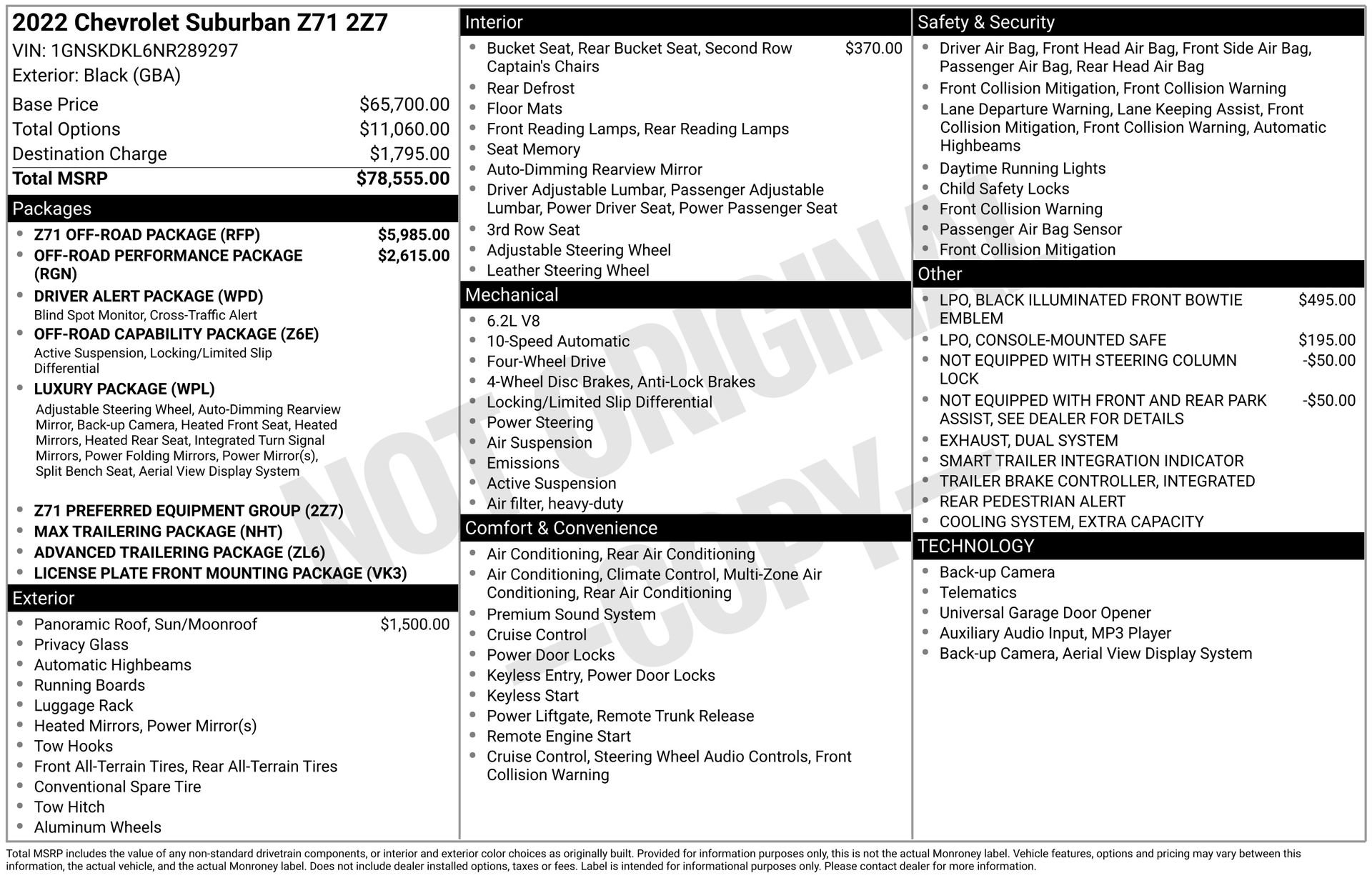 Used 2022 Chevrolet Suburban Z71 w/ Z71 Off-Road Package image 4