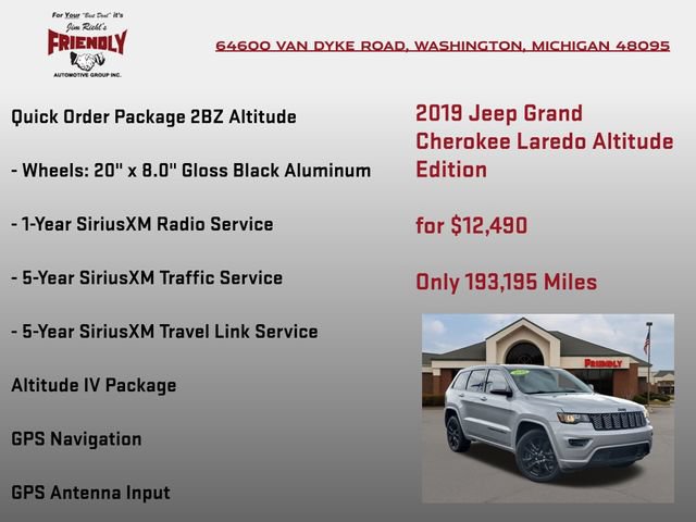 Used 2019 Jeep Grand Cherokee Altitude AWD/4WD image 20