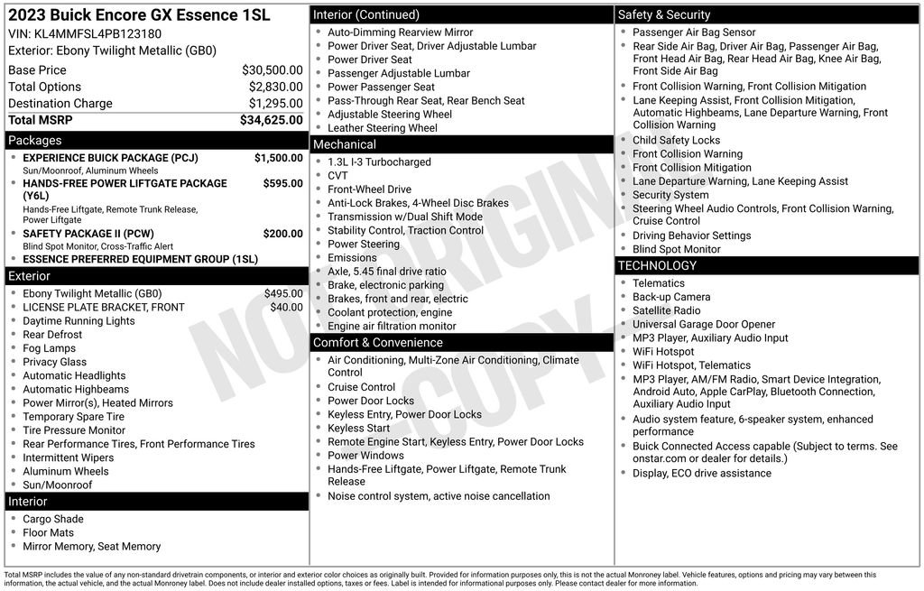 Used 2023 Buick Encore GX Essence w/ Experience Buick Package FWD image 36