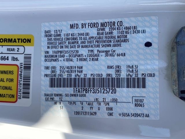 Certified 2018 Ford Mustang GT Premium w/ Equipment Group 401A RWD image 21