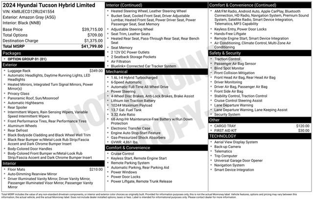 Certified 2024 Hyundai Tucson Limited AWD/4WD image 23