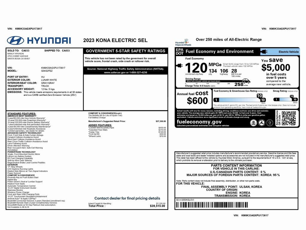 Used 2023 Hyundai Kona SEL image 2