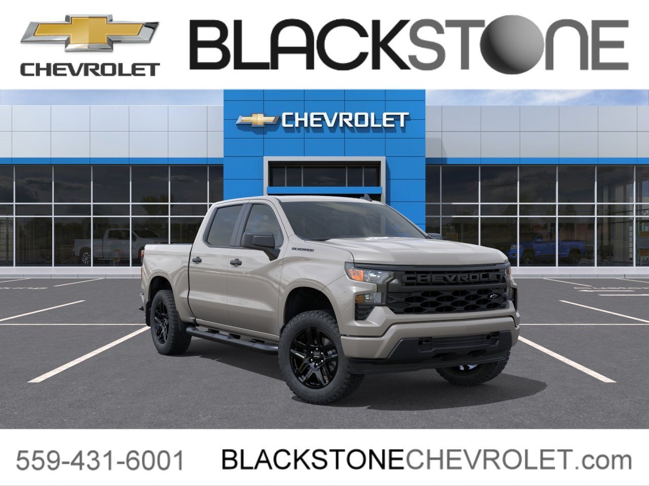 New 2026 Chevrolet Silverado 1500 Custom w/ Turbomax Blackout Package AWD/4WD image 2