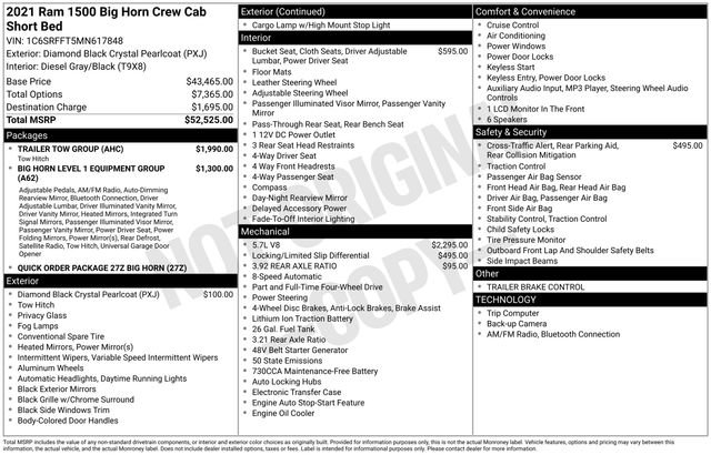 Used 2021 RAM 1500 Big Horn w/ Trailer Tow Group AWD/4WD image 6