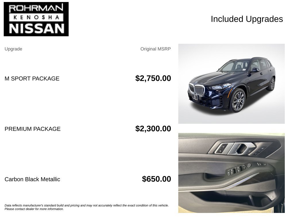 Used 2024 BMW X5 xDrive50e w/ M Sport Package AWD/4WD image 4