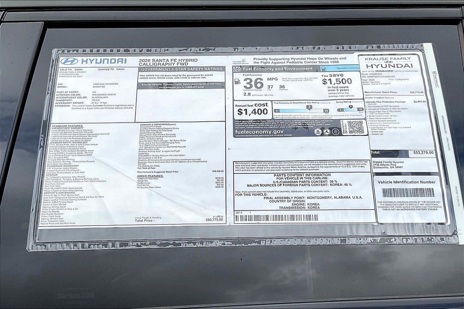 New 2026 Hyundai Santa Fe Calligraphy FWD image 14