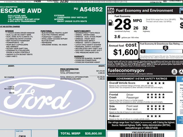 Certified 2023 Ford Escape Active w/ Tech Pack #1 AWD/4WD image 5