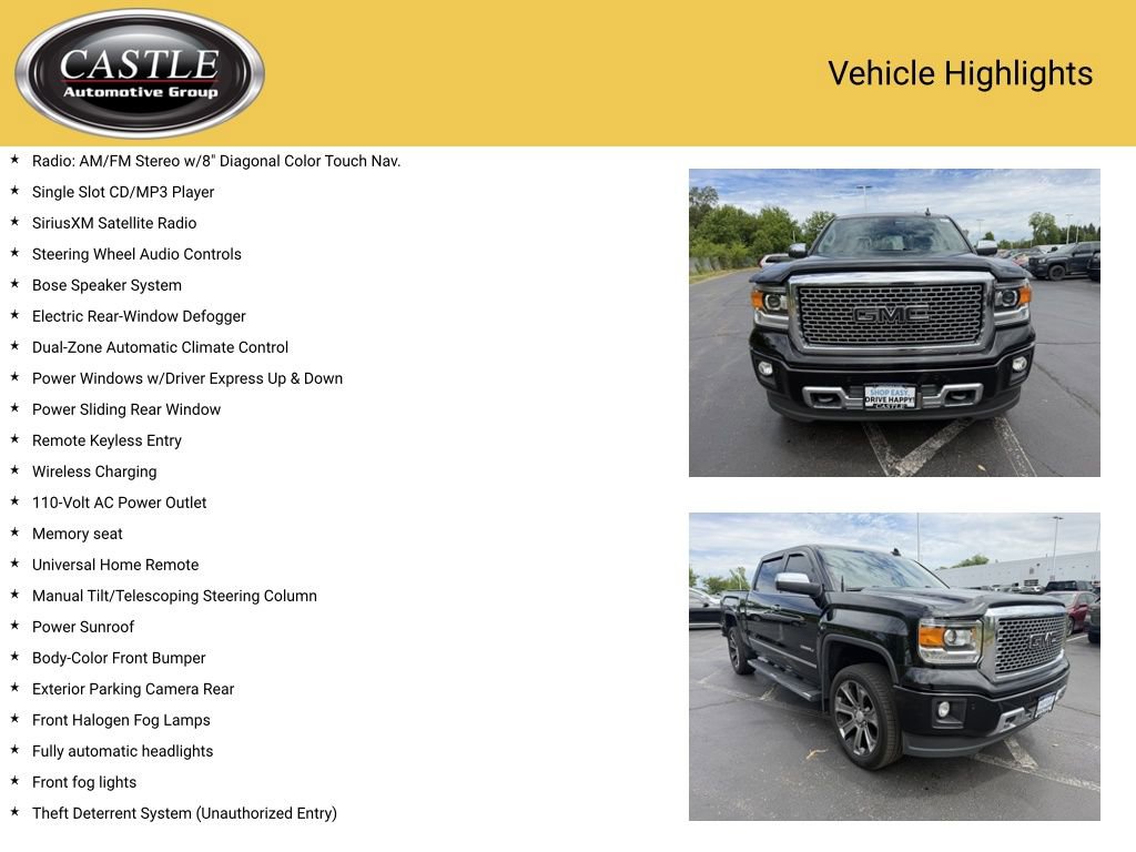 Used 2015 GMC Sierra 1500 Denali w/ Driver Alert Package AWD/4WD image 10