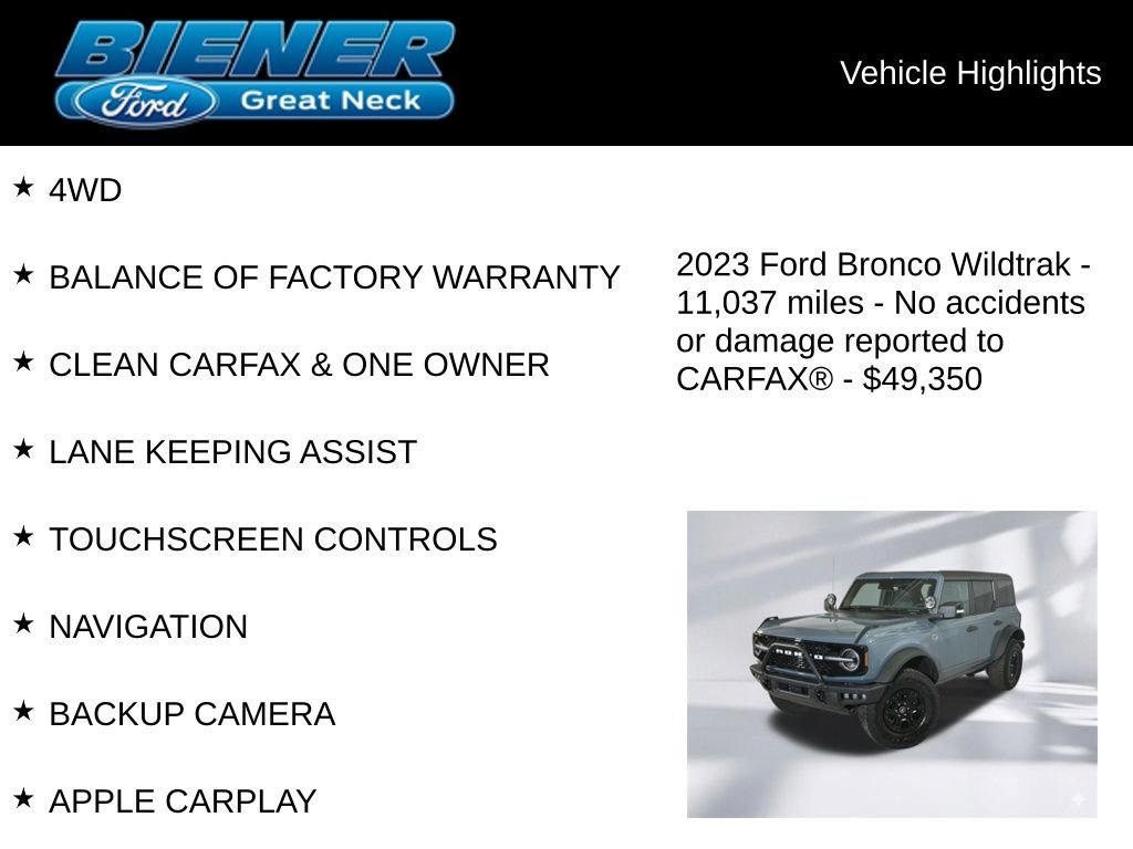 Certified 2023 Ford Bronco Wildtrak image 9