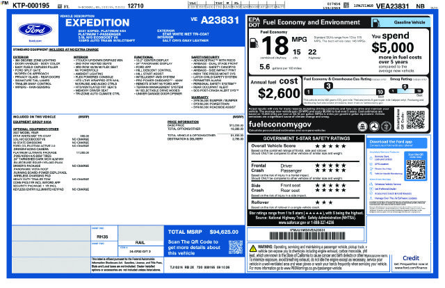 New 2027 Ford Expedition Platinum w/ Platinum Ultimate Package AWD/4WD image 4