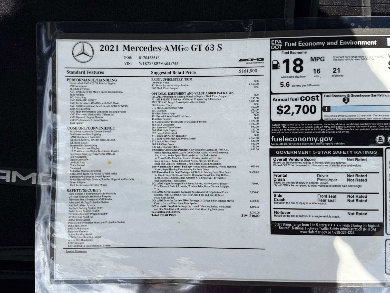 Used 2021 Mercedes-Benz AMG GT 63 S image 27