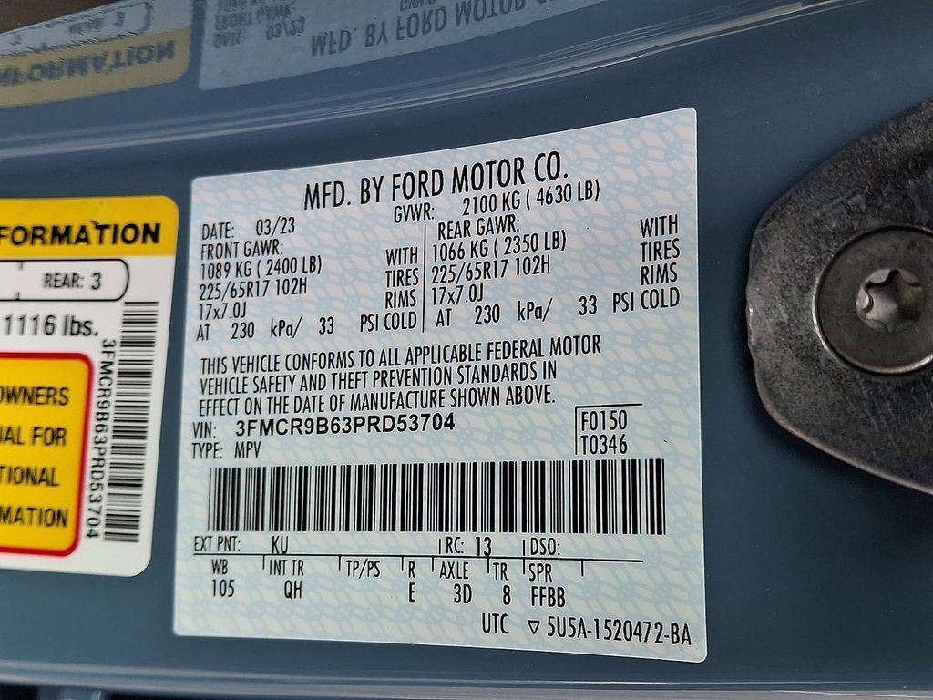 Certified 2023 Ford Bronco Sport Big Bend w/ Convenience Package AWD/4WD image 27