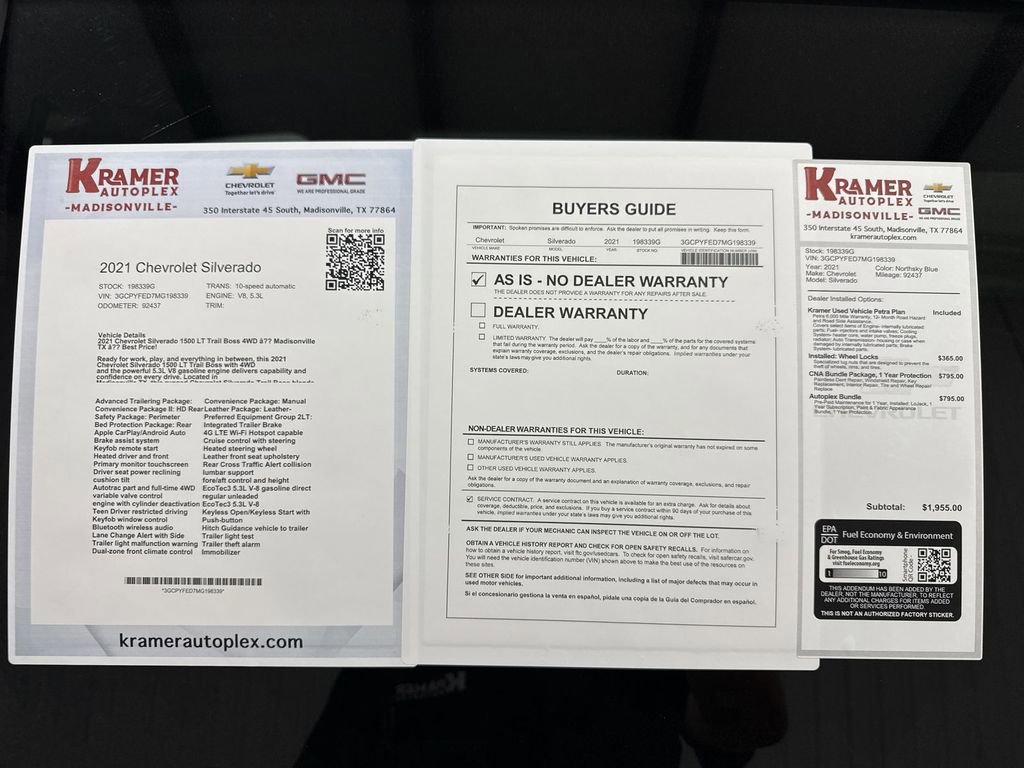 Used 2021 Chevrolet Silverado 1500 LT Trail Boss w/ Convenience Package II image 35