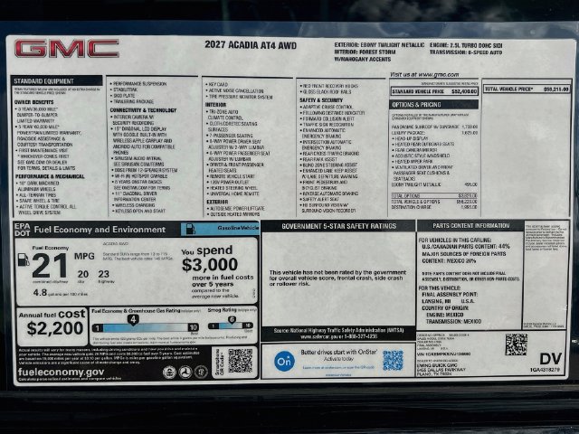New 2027 GMC Acadia AT4 w/ Luxury Package AWD/4WD image 21