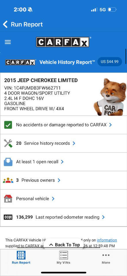 Used 2015 Jeep Cherokee Limited w/ Luxury Group image 22